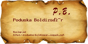 Poduska Boldizsár névjegykártya